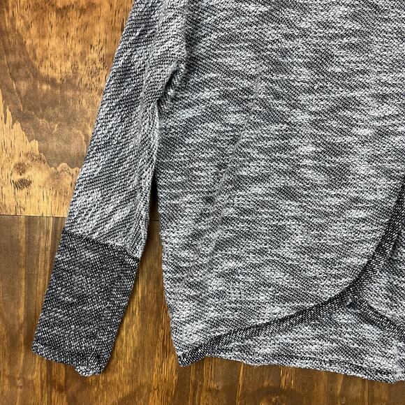 Calvin Klein Womens Sweater Gray Faux Wrap Cowl Neck Performance Athletic XS - Picture 3 of 13